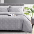 thumbnail image 1 of Maple&Stone Queen Duvet Cover Set Pieces Textu Tufted Boho Bedding Sets Zipper Closure Design with Ties Duvet Cover + Pillow Shams Comforter NOT Included ( Queen Siz, 1 of 5
