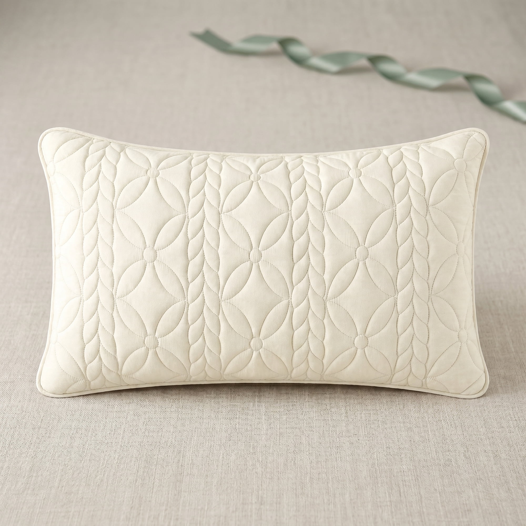 Unique Bargains Pillow Protectors Standard Size 2 Pcs Quilted Cotton Covers Beige 19"x29"