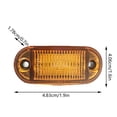 thumbnail image 2 of HBFAGFB 12V-24V Yellow LED Side Marker Lights for Trucks & Trailers — IP67 Waterproof, High Brightness, 2-Wire Easy Installation, 2 of 3