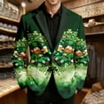 thumbnail image 2 of IWRICH Men's St. Patrick's Day Corduroy Blazer Long Sleeve Printed Suit Jackets Sports Coats Double Button Casual Jacket with Pocket 06-Green XXXXL, 2 of 4