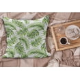 thumbnail image 2 of Palm Leaf Fluffy Throw Pillow Cushion Cover, Exotic Pattern with Tropical Leaves in Watercolor Art Style Jungle Luau Hawaii, Decorative Square Accent Pillow Case, 36" x 36", Fern Green, by Ambesonne, 2 of 5