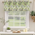 thumbnail image 2 of 2 Pack Valances for Window, Green Botanical Short Curtains for Kitchen Bedroom Living Room, Spring Floral Summer Botanical Rustic Rod Pocket Small Window Treatment Valance Drapes 54 x 18 Inch, 2 of 8