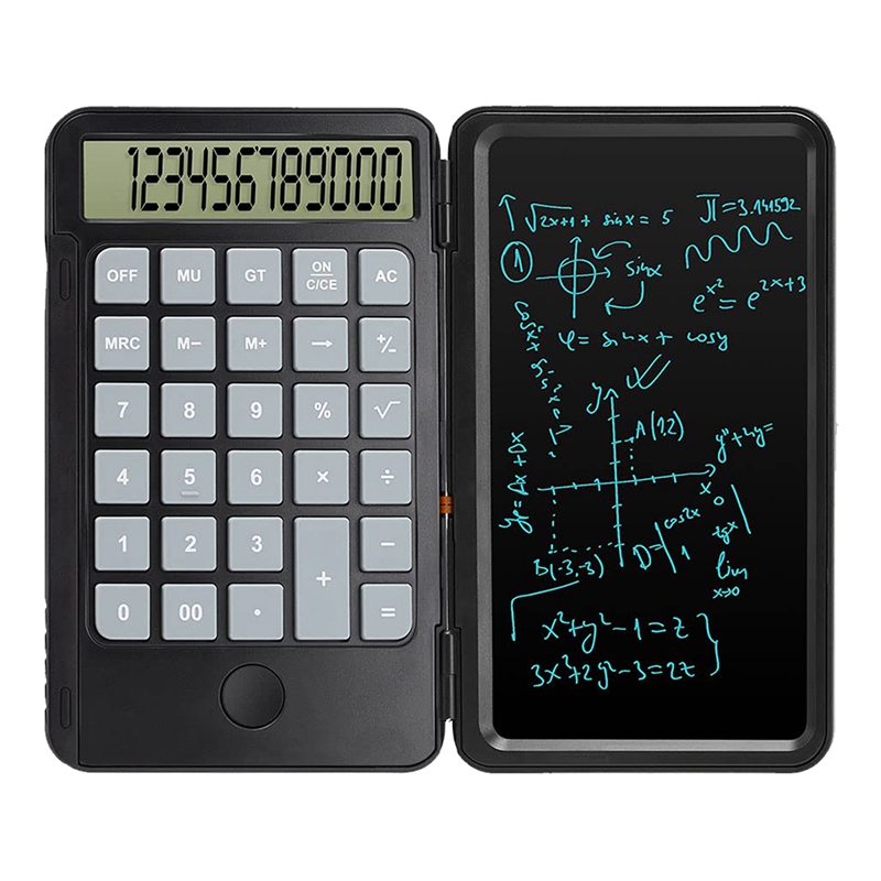 Calculator,12Digit Display with Erasable Writing Table,Rechargeable