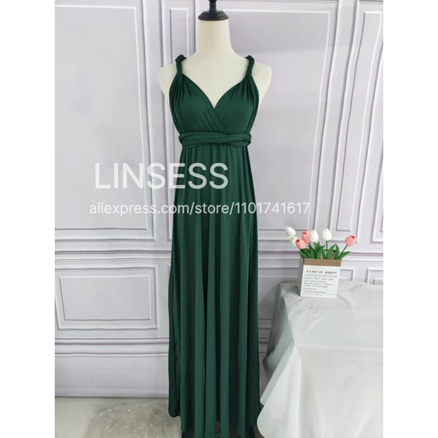Robe Infinity Longue au Sol Longue Maxi Convertible Formelle Portefeuille Aguichant Robe de Demoiselle d'Honneur Robe de Soirée Robe de Mariage Cocktail