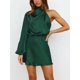 thumbnail image 3 of Lucakuins Vestido de noche con un hombro para mujer, vestido halter de satén de color sólido, vestidos formales de fiesta Lucakuins moda, 3 of 8