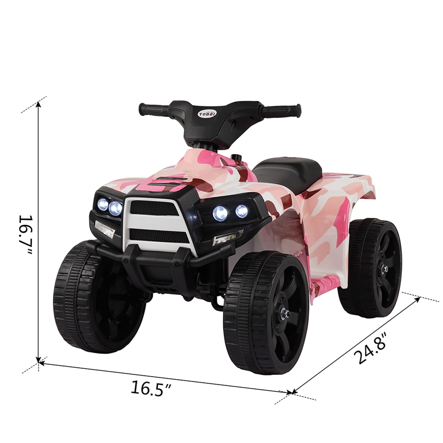 Kadyn 6V Electric Kids Toy, Kids Electric Quad Ride On Car Toy for Girls Boy, Pink&black Electric Vehicle