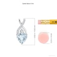 thumbnail image 3 of ANGARA Natural Heart Aquamarine Pendant with Twisted Diamond Bale in 14K White Gold for Women (Size-6mm) | March Birthstone, Anniversary, Jewelry Gift for Women | Natural Aquamarine Necklace, 3 of 8