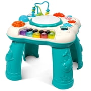 Musical Learning Table, HDJ Infant Toddler Activity Center Baby Toys for Boys and Girls, Musical Educational Learning Table for 6 to 36 Months Year Old, Green