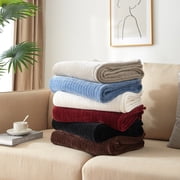 Mainstays Chenille Reverse to Plush Throw, Caffeine Brown, 50 in x 60 in