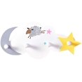 thumbnail image 1 of Gancho de pared para niños, gancho de soporte para abrigos de madera con forma de estrella y Luna de dibujos animados para habitación de niños, hogar y cocina, 1 of 5