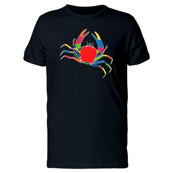 Colorful Crab Doodle T-Shirt Men -Image by Shutterstock, Male 3X-Large