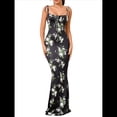 thumbnail image 1 of Vestido Maxi Bohemio de Verano para Mujer, con Estampado Floral, Tirantes Finos, Sin Mangas y Ajustado de los Valles S, 1 of 10