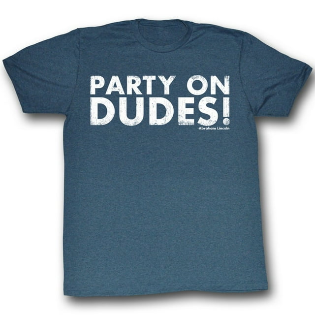 Bill and Ted Partay! T-Shirt Adulte Bleu Marine Chiné
