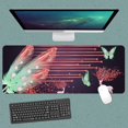 thumbnail image 6 of Feather Mouse Pad for Desk, 31.5 x 11.8 Large Mouse Mat Gaming for Computer Laptop, Cute Elk Butterfly Mice Pad Nature Rubber Base Non Slip Mousepad Waterproof for Home Table, Grey Red BDZXSE019, 6 of 6