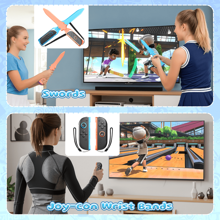 BRHE, 18 in 1 Switch Sports Accessories Bundle, Blue - Walmart.com