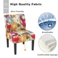 thumbnail image 6 of Mecor Modern Armless Accent Chairs Set of 2, Upholstered Fabric Dining Chairs w/Solid Wood Legs for Dining Living Room Sofa - Floral, 6 of 7