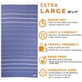 thumbnail image 2 of Evelynen Turkish Beach Towels Oversized 39x71 (Set of 2) Dark Blue, 2 of 5