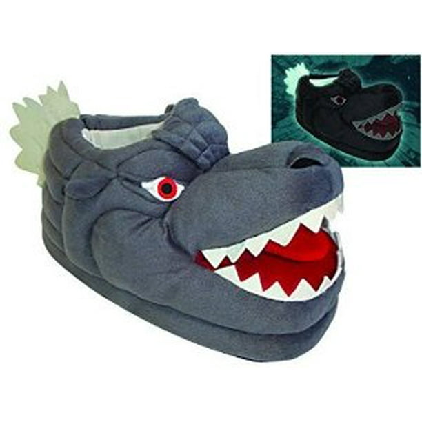 Godzilla Godzilla Glow in the Dark Plush Slippers Godzilla Godzilla Glow in the Dark Plush Slippers