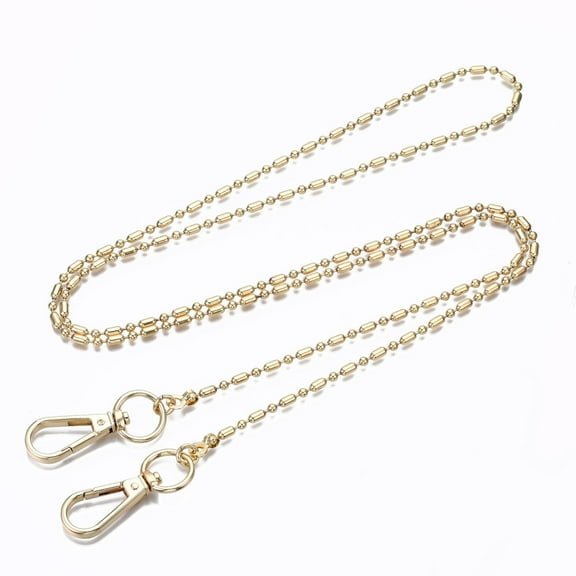 1 strand bag Chains Straps Brass Ball Chains with Alloy Swivel Clasps for bag Replacement Accessories Light golden 110x0.3cm