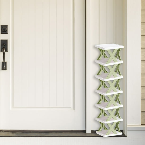 Zapatero Multicapa para El Hogar | Estante de Almacenamiento de Plástico Que Ahorra Espacio | Material Abs Duradero con Gran Capacidad de Carga | Diseño Apilable y Ajustable | Organizador Ventilado y