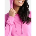 thumbnail image 3 of Time and Tru Women's Slub Jersey Hoodie, Sizes XS-XXXL, 3 of 5