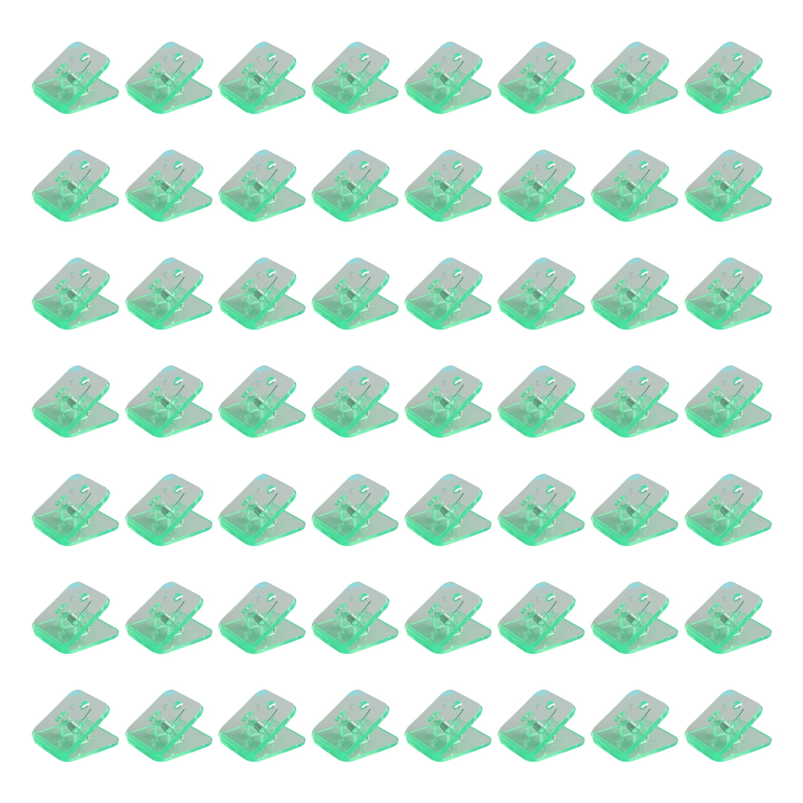 100Pcs Clear Clip File Paper Clamps for Craft Bag Photo Drawing Board Square Colored Paper Clip for Kitchen