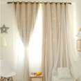 thumbnail image 3 of Vikakiooze Starry Sky Sheer Curtain Tulle Window Treatment Voile Drape Valance Double-deck, 3 of 3