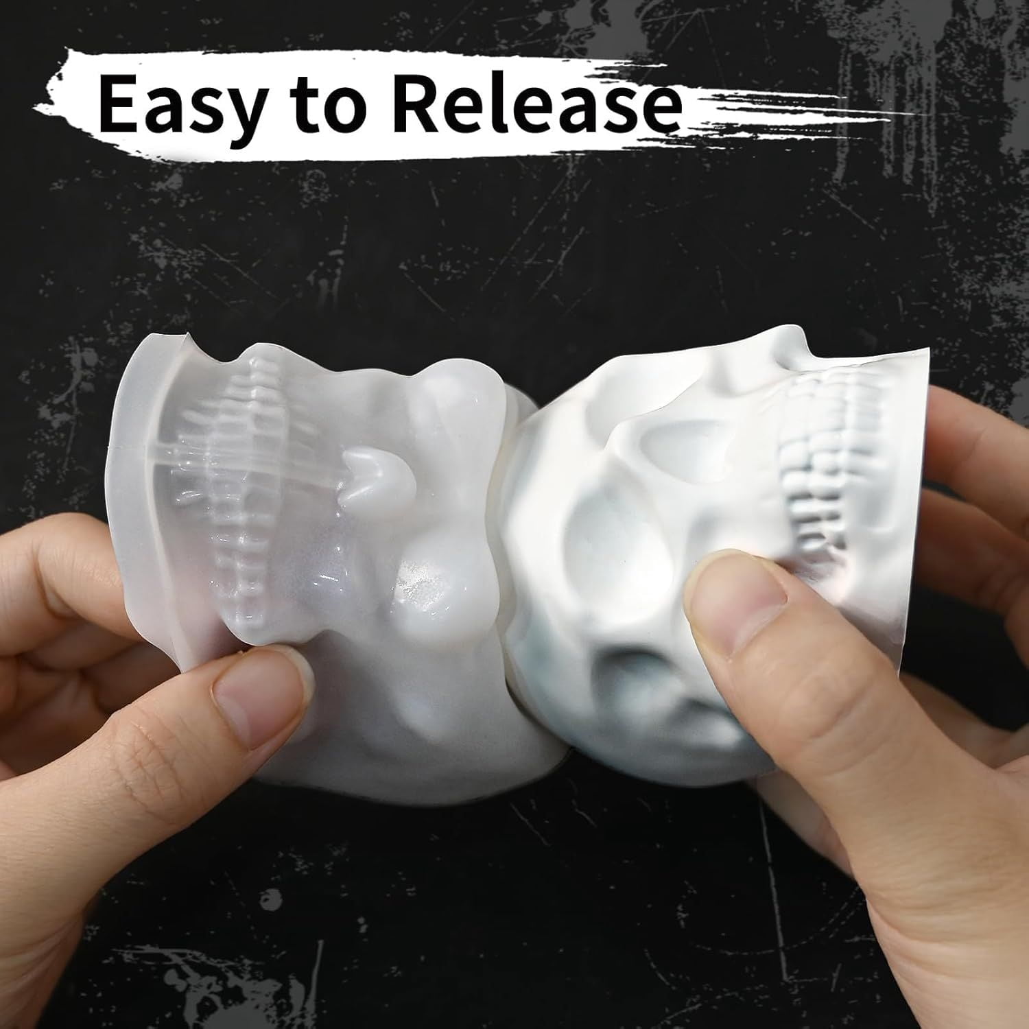 3D Skull Silicone Mold for Resin Candle Soap and Whiskey Ice Making