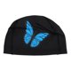 thumbnail image 1 of Ofertas Únicas 1 Pc Gorro de Baño de Patrón de Mariposa de PU Elástico Negro, 1 of 5