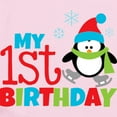thumbnail image 2 of CafePress - Penguin 1St Birthday Long Sleeve Infant Bodysuit - Long Sleeve Cotton Baby Bodysuit, 2 of 4