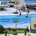 thumbnail image 3 of BeesClover Kids Basketball Hoop, 5-7 ft Adjustable Height Portable Hoop with Wheels & Fillable Base - 28 Inch Shatterproof PC Backboard for Driveway, Backyard, Indoor & Outdoor Play, 3 of 7