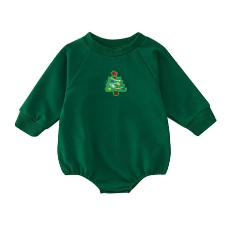 

Larisalt Infant Girl Bodysuit Long Sleeve Newborn Infant Baby Girls Bodysuit Halter Sleeve Romper Overalls Green