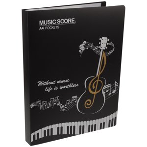 UPOUART Musician Binder Music Score Binder PVC Black Simple Design 1Pcs