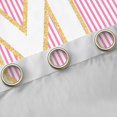 thumbnail image 5 of Feelyou Fashion Pink Stripes Black Out Curtains for Teen, Initial M Letter Curtains Pack of 2 (42x63 Each), Cute Princess Cartoon Bedroom Curtains, Window Curtains Home Decor, 5 of 7