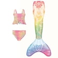 thumbnail image 1 of Luvoko Tween 3 Piece Girls Swimsuit Bathing Suits Bikini Fish Tail Set Ift For Girls 4 13 Years Toddler Girl Bikini Swimsuit Girls Swimsuit with Padding Kids Racing Swimsuit Cow Print Suit Long, 1 of 8