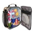 thumbnail image 4 of Square Lunch Bag 10.5*3.5*9.5 Inches Cooler Bag Lunch Bag Insulation Portable Durable Fashion Beautiful Giraffes and Flowers, 4 of 6