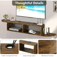 thumbnail image 6 of Floating TV Stand, 55" Floating TV Shelf with Storage, Floating Entertainment Center Wall Shelf for Living Room, Floating Shelf for Under TV, Bedroom, Walnu, 6 of 14