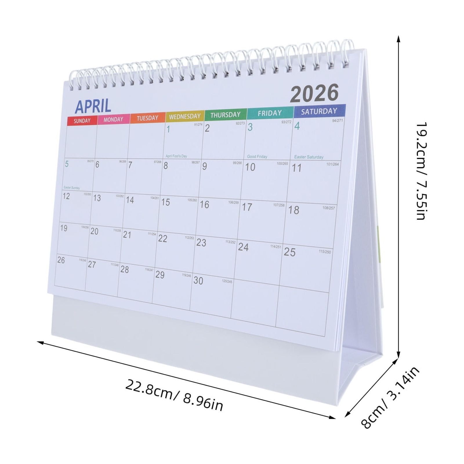 ELAYARD 2026 Daily Standing Desk Calendar with Thick , Printed Pages for Home and Office Use