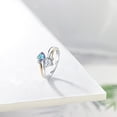 thumbnail image 4 of Gem Stone King 925 Silver and 10K Yellow Gold Ring Mystic Topaz Moissanite (1.00 Cttw), 4 of 5