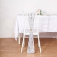 thumbnail image 6 of Efavormart 5 Pack Silver Geometric Diamond Glitz Sequin Chair Sashes - 6"x 88", 6 of 8