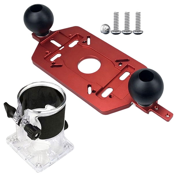 Placa base para enrutador, resistente, accesorios para máquinas de corte, herramienta de bricolaje para carpintería Base y cubierta transparente
