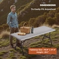 thumbnail image 3 of T-SKR 6ft Folding Table, Sturdy 330lb Cap, Reinforced Steel Legs, Foldable with Safety Lock, Portable for Parties, Picnics, Weddings, Camping, 1 Pack, 3 of 6
