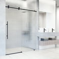 thumbnail image 3 of Vigo VG6021MBFL6076L Elan E-Class 76" High X 60" Wide Sliding Frameless Shower Door -, 3 of 6