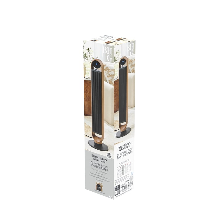 Oscillating Ceramic Tower Space Heater Latte Oak photo 8
