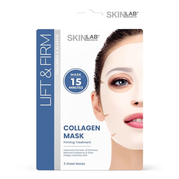 Beauty Solutions Skinlab Lift and Firm Face Mask with Collagen, 5 Count