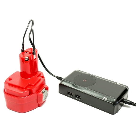 Makita 8433DWAE Battery   Charger - Replacement Makita 14.4V Battery and Charger (1300mAh, NICD)