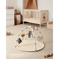 thumbnail image 6 of Blissful Diary Baby Play Gym Mat, Tummy Time Activity Mat with 6 Detachable Toys for Stage-Based Sensory & Motor Skill Development, Easy to Install & Clean, Baby Essentials Gift, Sandy Beige, 6 of 8