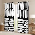 thumbnail image 2 of Manfei Cartoon Geometric Stripe Blackout Curtains Set of 2 (52x84 Each),Lines Pattern Window Curtains,White Black Curtains and Drapes For Kids,Ultra Soft Home Decor, 2 of 6