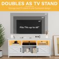 thumbnail image 4 of Uforic Farmhouse 59'' TV Stand with Storage Cabinets for Living Room, Bedroom, White, 4 of 6