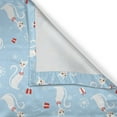 thumbnail image 5 of Ambesonne Christmas Grommet Curtain, Cats with Necklaces, 50" x 108", Pale Blue Red White, 5 of 6
